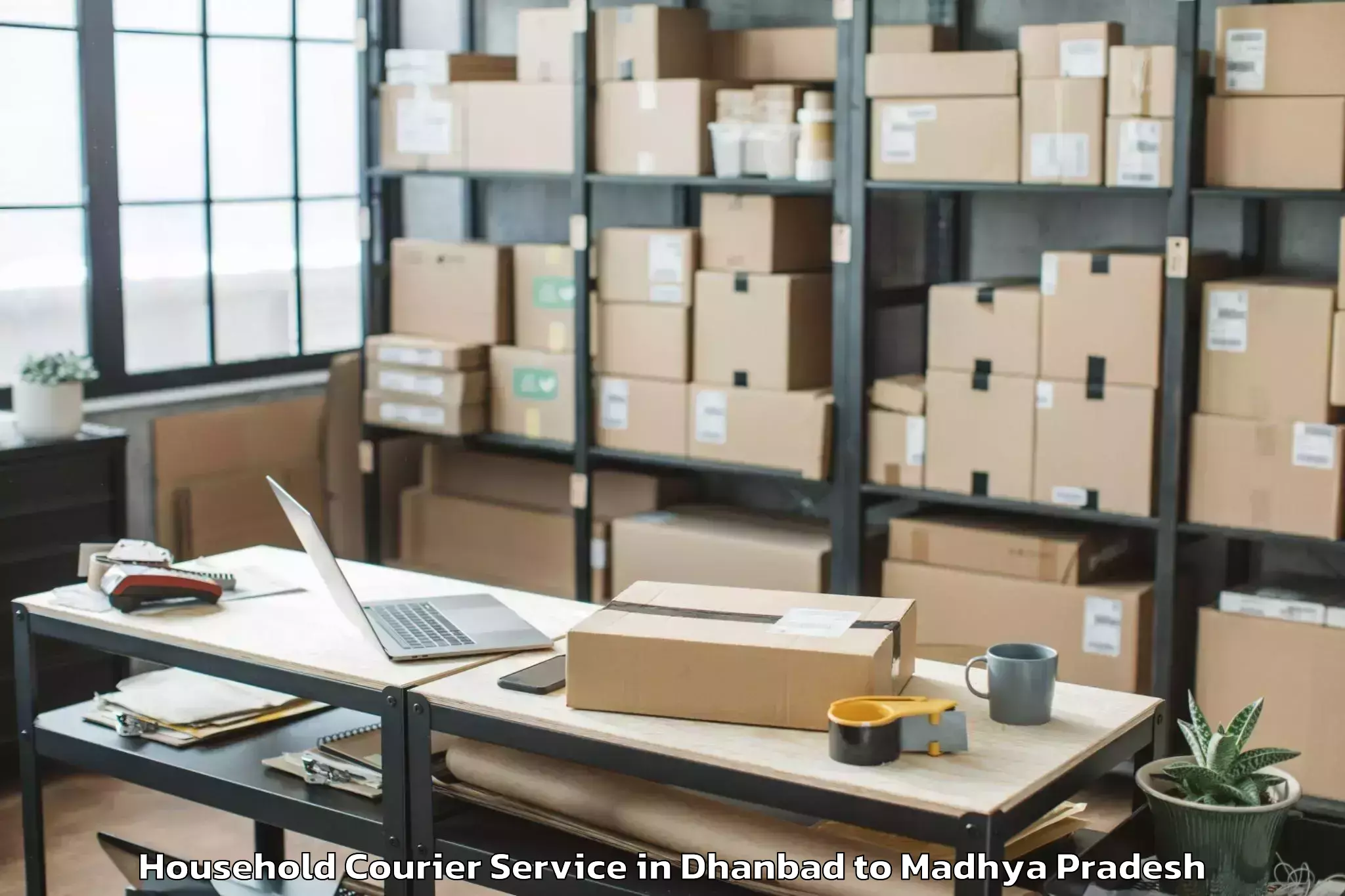 Hassle-Free Dhanbad to Khajuraho Household Courier